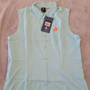*NWT*Women's White Sierra UPF30 sleeveless shirt in XL